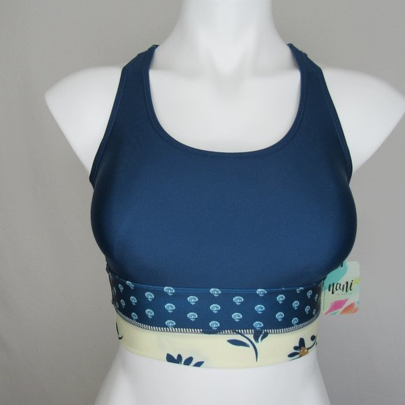 Nani Other - Nani Swimwear SAVANNAH Blue Cut Back Crop Bikini Top Women's XS XSmall New NWT